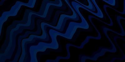 Dark BLUE vector background with curves.