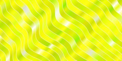 Light Green, Yellow vector pattern with curves.