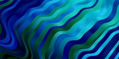 Dark BLUE vector background with curves.