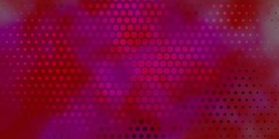Dark Pink vector background with circles.