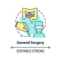 General surgery concept icon. Professional care. Medical center service abstract idea thin line illustration. Isolated outline drawing. Editable stroke. vector