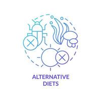 Alternative diets blue gradient concept icon. Compact environment. Food security approaches abstract idea thin line illustration. Isolated outline drawing. vector