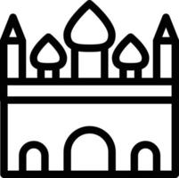 ilustración vectorial de la mezquita badshahi en un fondo. símbolos de calidad premium. iconos vectoriales para el concepto y el diseño gráfico. vector