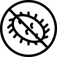 prohibir la ilustración vectorial de bacterias en un fondo. símbolos de calidad premium. iconos vectoriales para el concepto y el diseño gráfico. vector