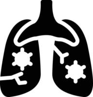 ilustración de vector de polvo de pulmones en un fondo. símbolos de calidad premium. iconos vectoriales para concepto y diseño gráfico.