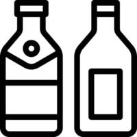 botellas de vino ilustración vectorial sobre un fondo. símbolos de calidad premium. iconos vectoriales para concepto y diseño gráfico. vector