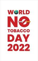 World no tobacco day 2022 vector