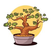 hand drawn bonsai plant 1 vector