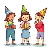 hand drawn birthday party 1 vector