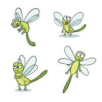 hand drawn dragonfly collection 1 vector