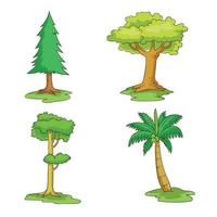 various types of trees vector