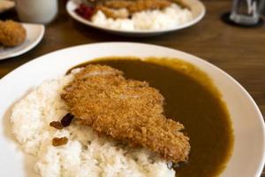 Japanese Style Fried Pork Curry Rice photo