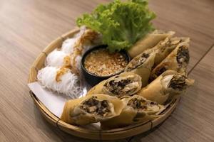 Vietnamese Spring Rolls and Vermicelli photo