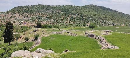 Landscape mountain view grass rocks and others photo