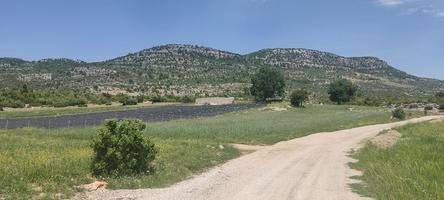 Landscape mountain view grass rocks and others photo