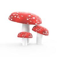 Mushrooms 3d modelling photo