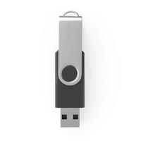 usb flash drive isolated on white background photo