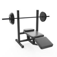 Gym equipment isolated on white background photo