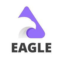 Eagle and letter D logo design vector