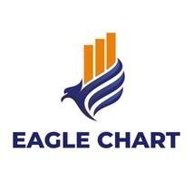Eagle and chart logo combination. Eagle logo design vector