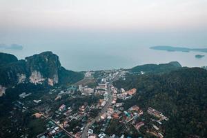 Beautiful view of the seaside town of Krabi photo