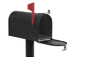 Mailbox isolated on white background photo