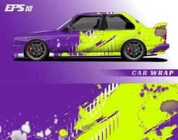 abstract car wrap design modern racing background design for vehicle wrap, racing car, rally, etc vector