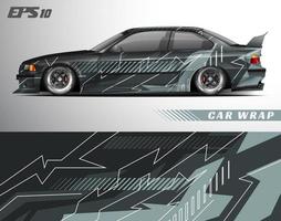 abstract car wrap design modern racing background design for vehicle wrap, racing car, rally, etc vector