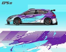 abstract car wrap design modern racing background design for vehicle wrap, racing car, rally, etc vector