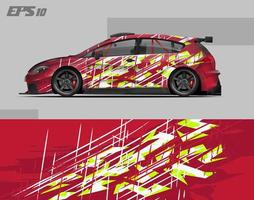 abstract car wrap design modern racing background design for vehicle wrap, racing car, rally, etc vector