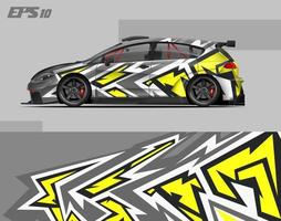 abstract car wrap design modern racing background design for vehicle wrap, racing car, rally, etc vector