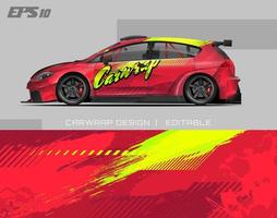 abstract car wrap design modern racing background design for vehicle wrap, racing car, rally, etc vector