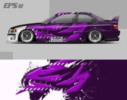 abstract car wrap design modern racing background design for vehicle wrap, racing car, rally, etc vector