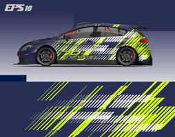 abstract car wrap design modern racing background design for vehicle wrap, racing car, rally, etc vector