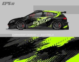 abstract car wrap design modern racing background design for vehicle wrap, racing car, rally, etc vector