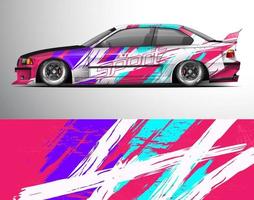 abstract car wrap design modern racing background design for vehicle wrap, racing car, rally, etc vector