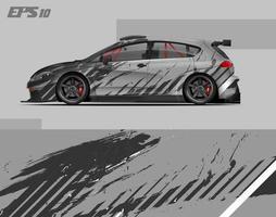 abstract car wrap design modern racing background design for vehicle wrap, racing car, rally, etc vector