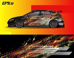 abstract car wrap design modern racing background design for vehicle wrap, racing car, rally, etc vector