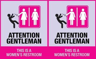 Women's Restroom Toilet sign