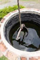 Old wooden bucket photo