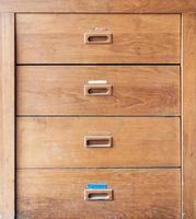 Wooden filing cabinet photo