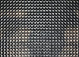 Closeup of the black rubber doormat. photo