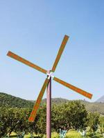 Colorful small windmill photo