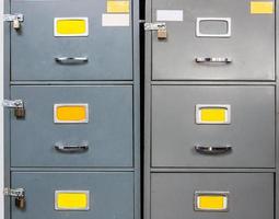 Steel filing cabinet photo