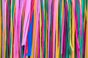 Closeup of the colorful fabric in the traditional Thai style. photo
