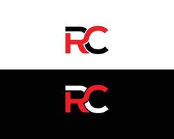 diseño de plantilla de icono y logotipo de letra rc. vector