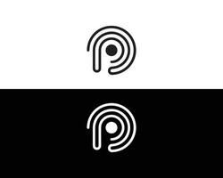 PP And P Letter Initial Logo Design Template. vector