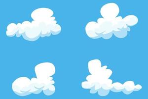 conjunto de iconos de nube ilustración vectorial vector