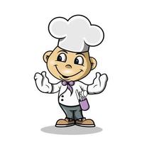 a chef is asking confused vector
