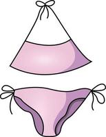 a cute beach bikini in summer vector